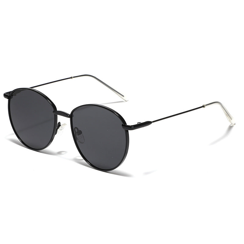 Damen runde Sonnenbrille mit schmalem Metallrahmen und polarisierten Gläsern Brehn