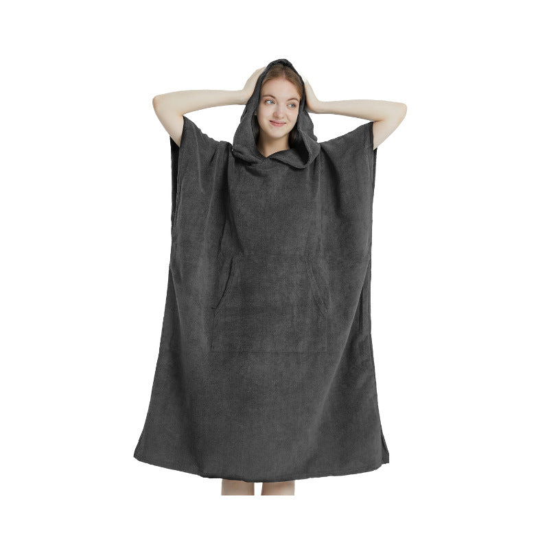 Fluffy Kapuzen-Badeponcho Brehn