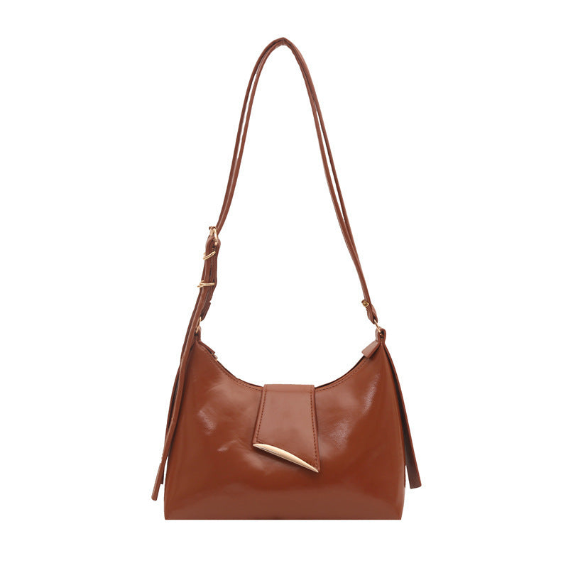 Luxuriöse Patelleder-Schultertasche Brehn