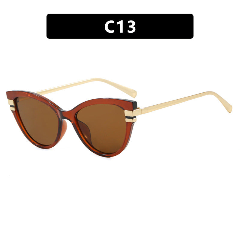 Damen Cat-Eye Sonnenbrille mit eleganten Metallakzenten Brehn
