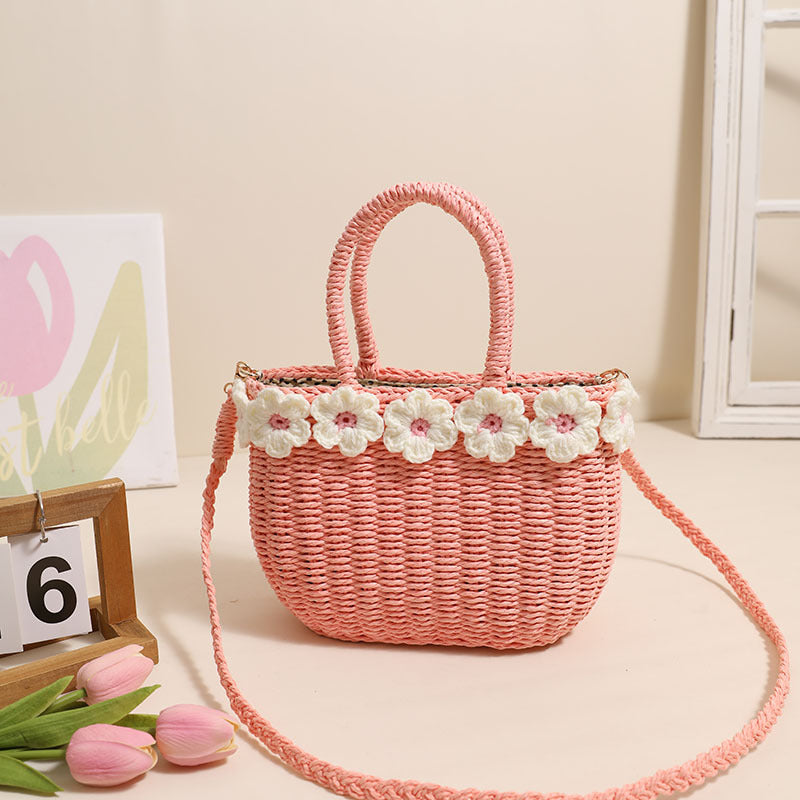 Damen Handtasche mit floralen Verzierungen Brehn