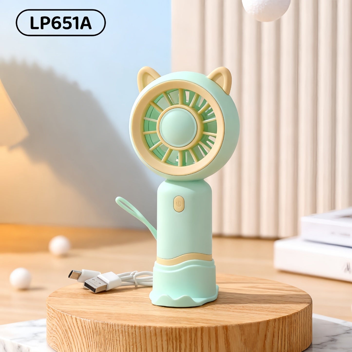 Damen Tragbarer Mini Handventilator mit Katzenohren Brehn