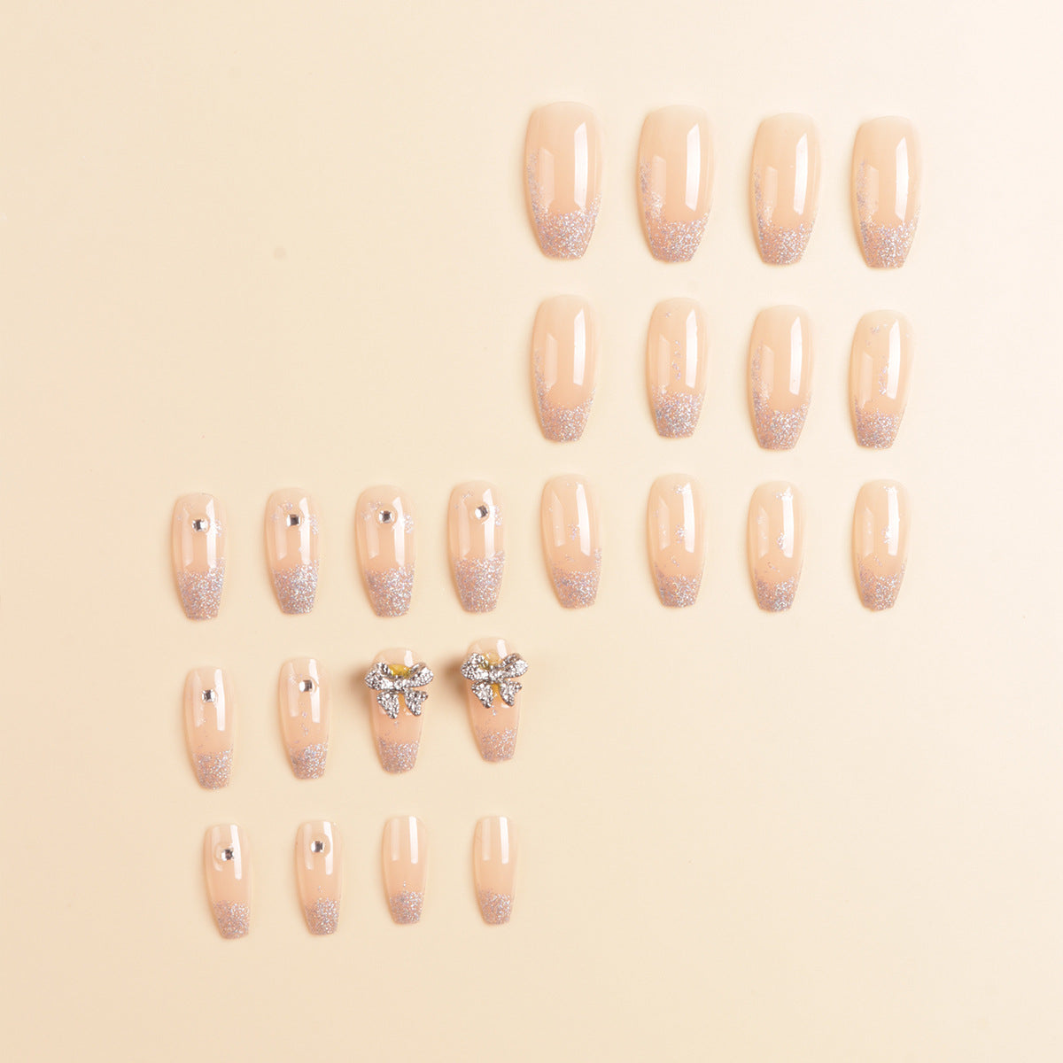 Glitzernde Press-On Nail Tips Brehn