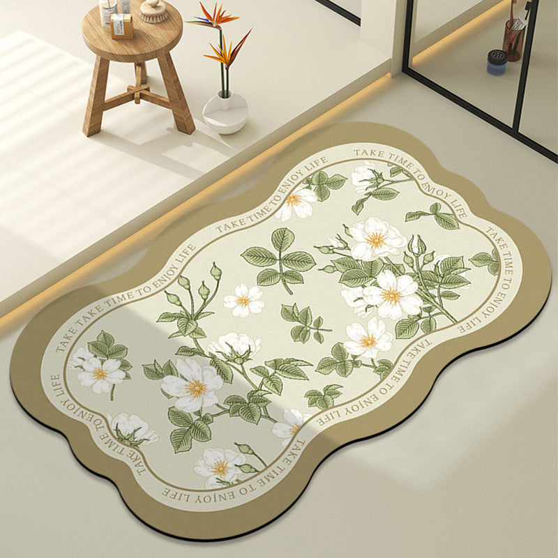 Botanisch inspirierter motivierender Teppich