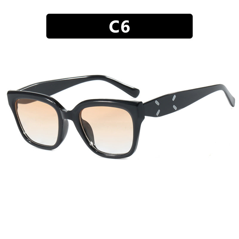 Damen modische quadratische Sonnenbrille mit UV-Schutz und elegantem Kunststoffrahmen Brehn