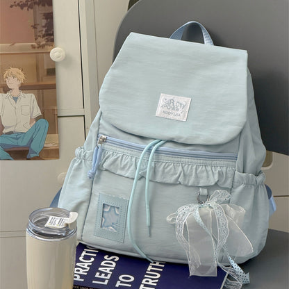 Stylischer Rüschendesign Schulrucksack Brehn