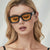 Damen trendige Sonnenbrille mit robustem und transparentem Rahmen Brehn