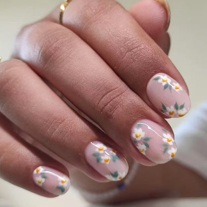Florales Druck Gel Nail Art Brehn