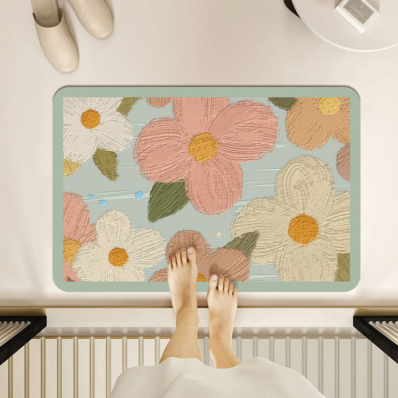 Blumenmuster Badewanne Matten