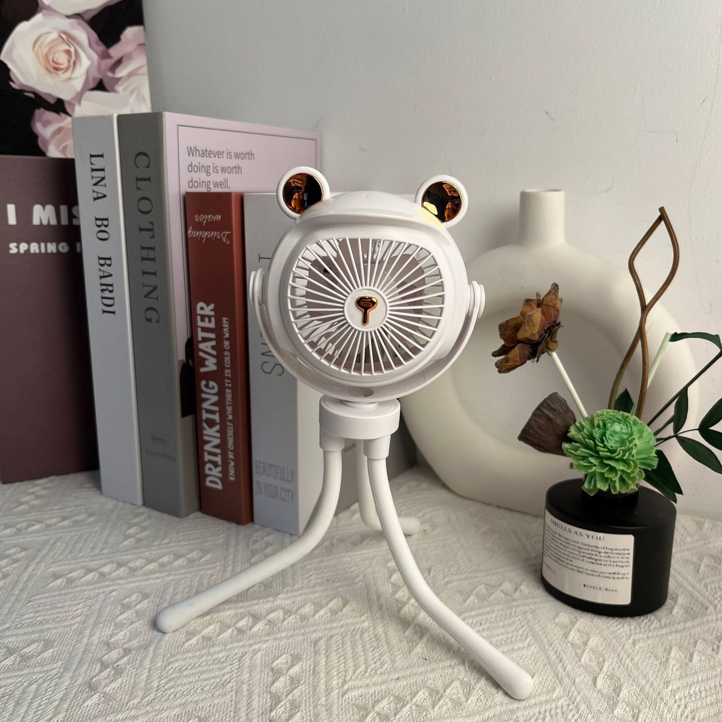 Süßer Tiermotiv Tragbarer Schreibtischventilator Brehn