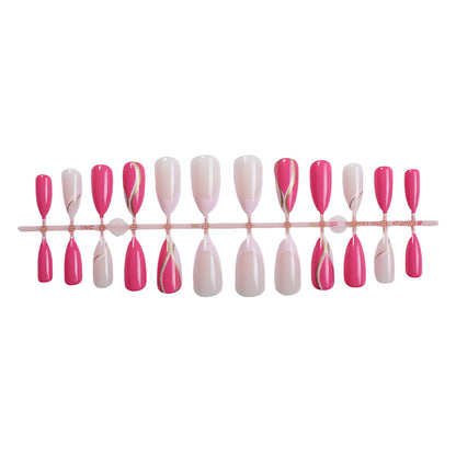 Elegantes Press-On-Nagelkunst-Set mit künstlerischem Farbverlauf-Design Brehn