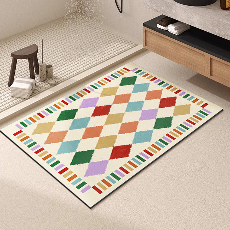 Geometrisch gemusterte Badematte Brehn