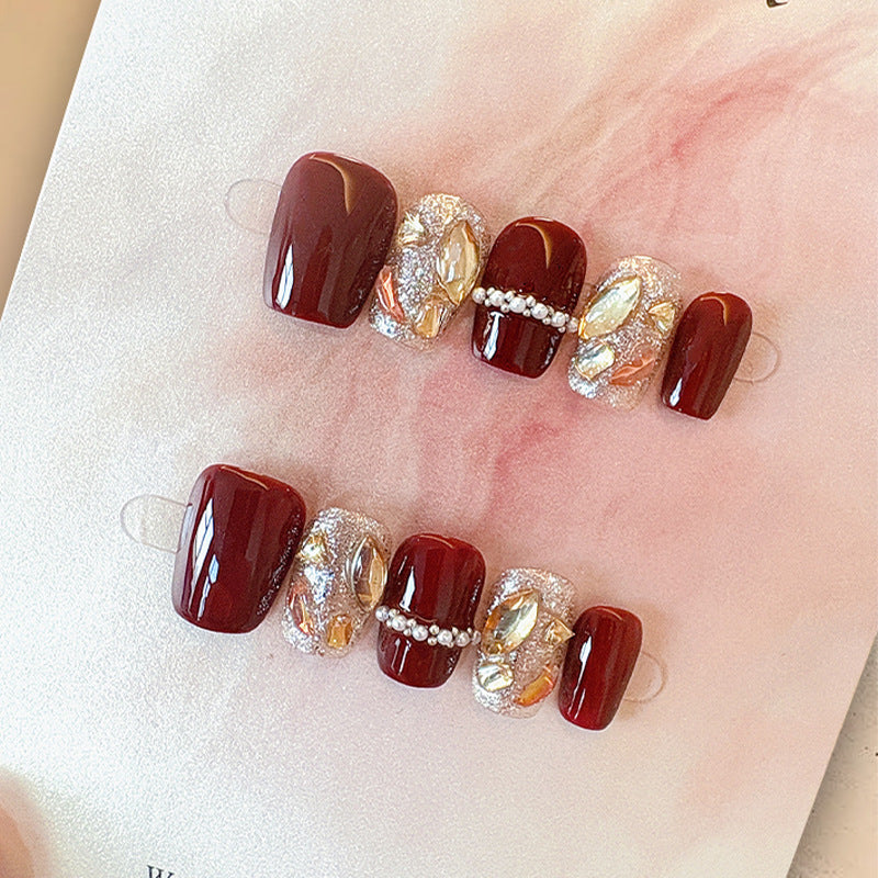 Handgemachtes Press-On Nagelset Brehn
