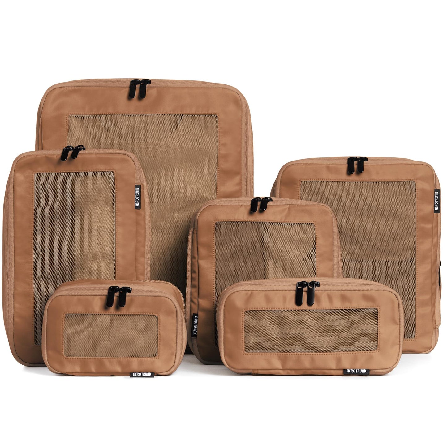 Unisex Aufbewahrungstaschen Set mit durchsichtigen Fächern Brehn