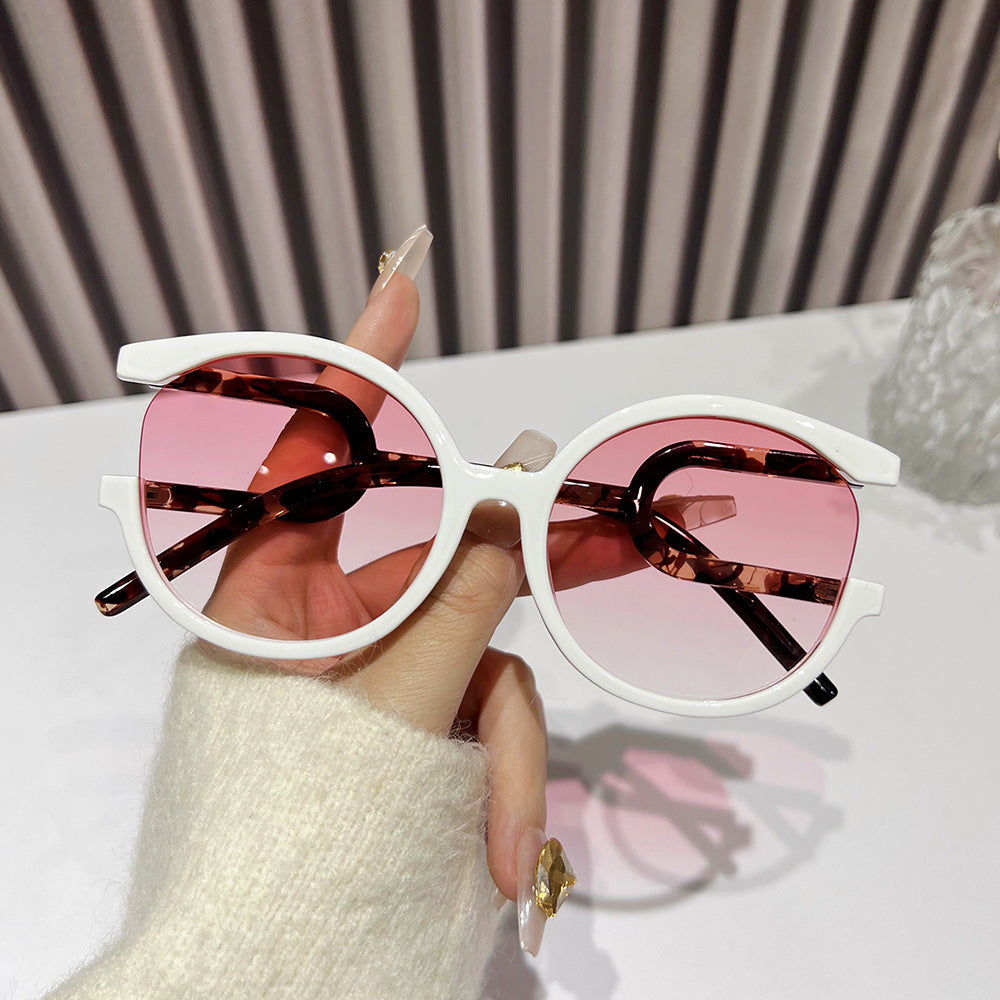 Avant-Garde Zirkuläre Rahmen Sonnenbrille Brehn