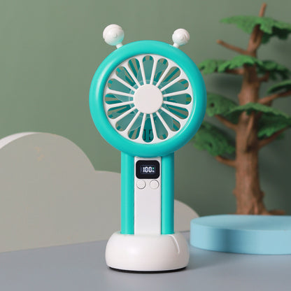 Unisex Tragbarer USB Tischventilator mit digitaler Geschwindigkeitsanzeige Brehn