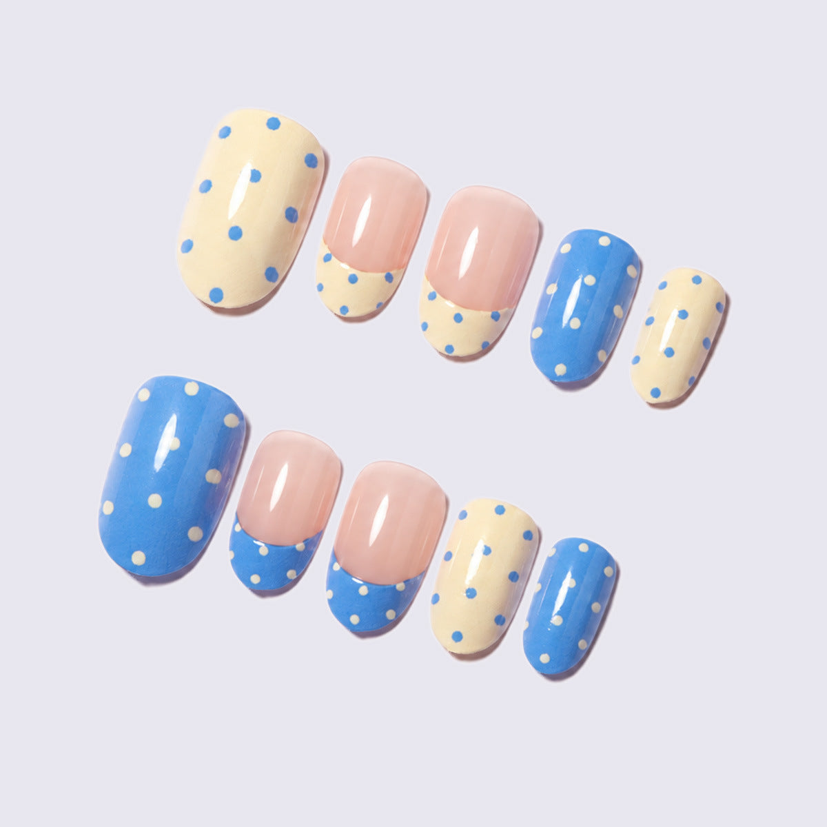 Fun Polka Dot Press-On Nail Set Brehn