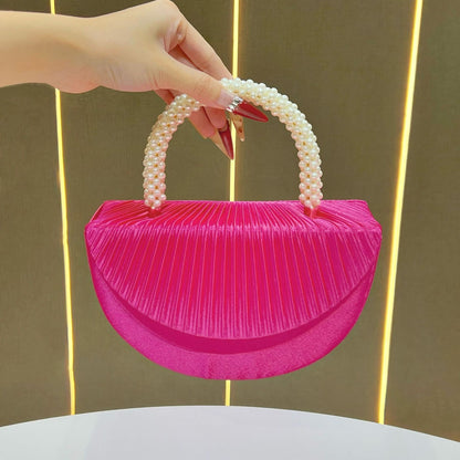 Falten Satin Clutch Handtasche