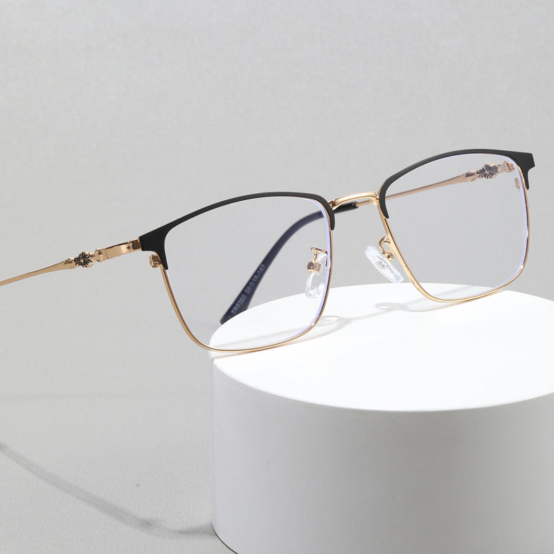 Damen modische quadratische Brille mit elegantem Metallrahmen Brehn