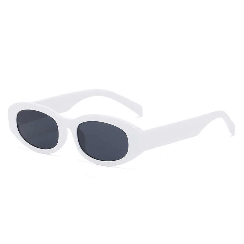 Damen modische Sonnenbrille im minimalistischen Ovaldesign Brehn
