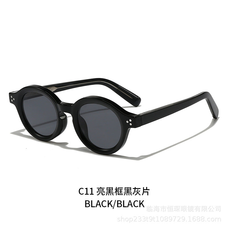 Damen modische Sonnenbrille im eleganten Runddesign Brehn