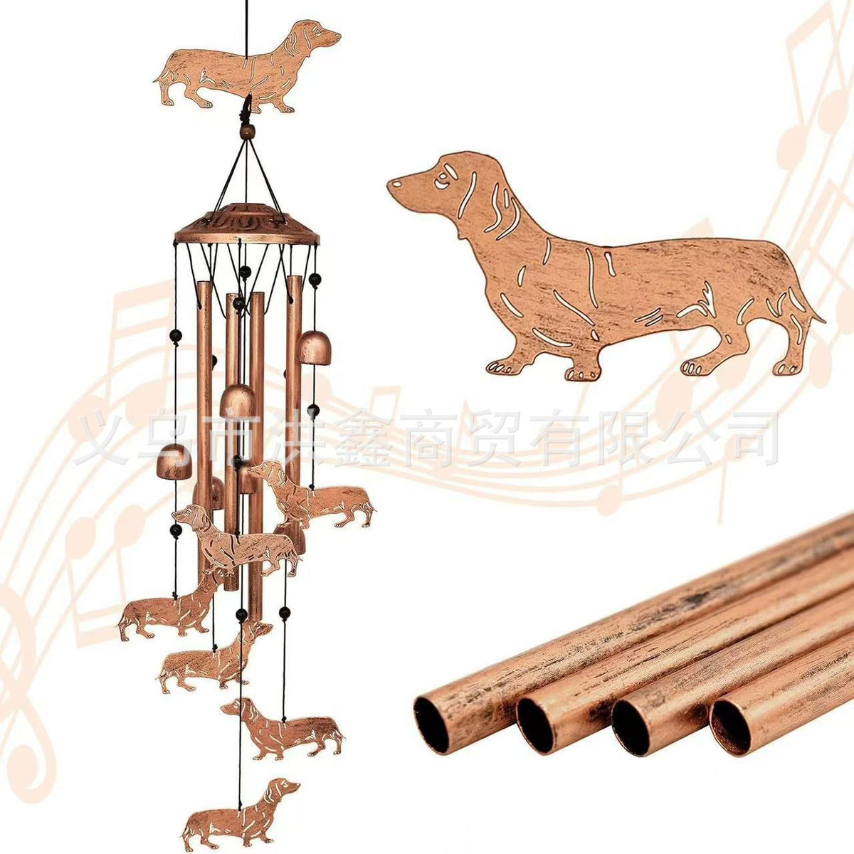Dekorativer Windspiel mit Dackel-Design Brehn