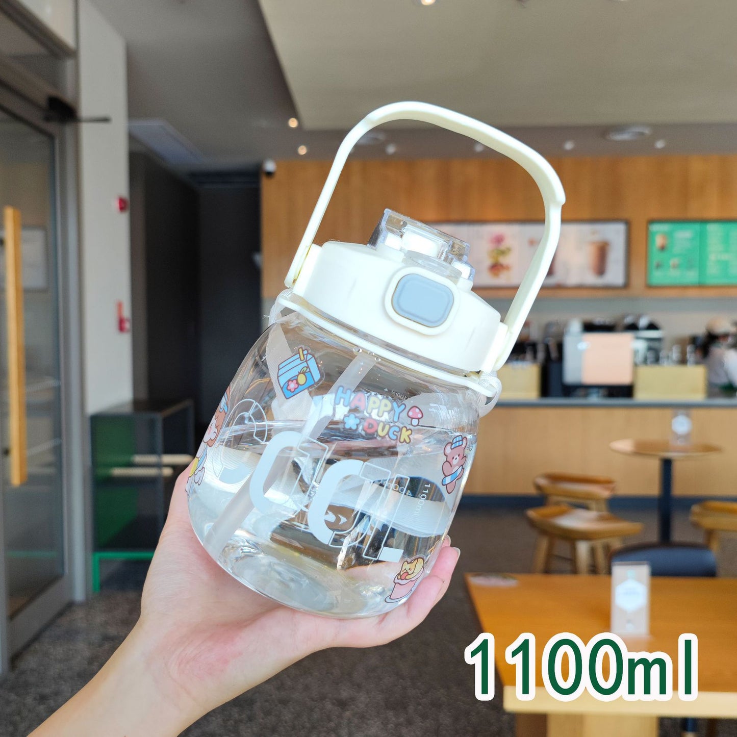 Damen farbenfrohe und auslaufsichere Trinkflasche mit ergonomischem Tragegriff Brehn