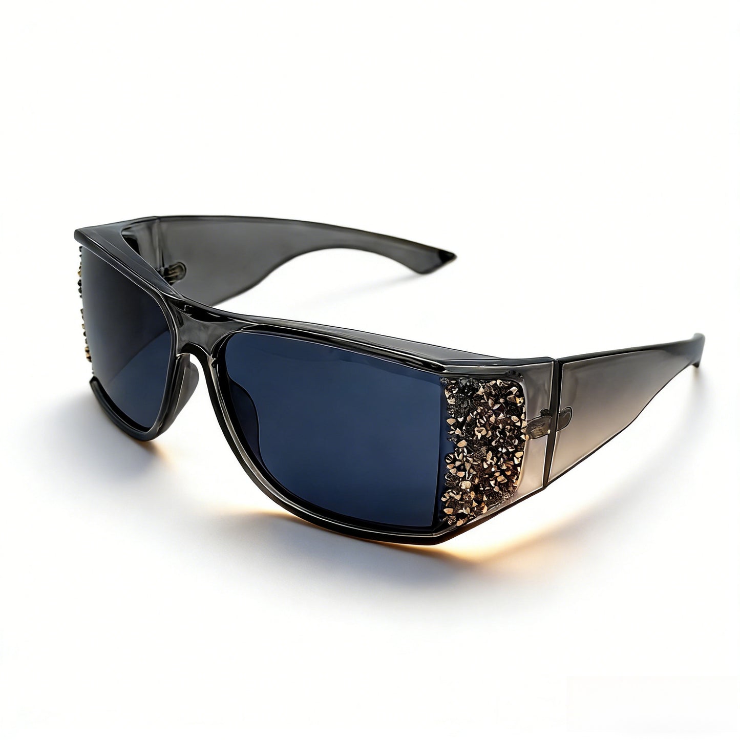 Damen Sportliche Sonnenbrille mit funkelnden Applikationen Brehn