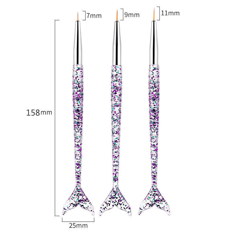 Mermaid Tail Nail Art Pinselset Brehn