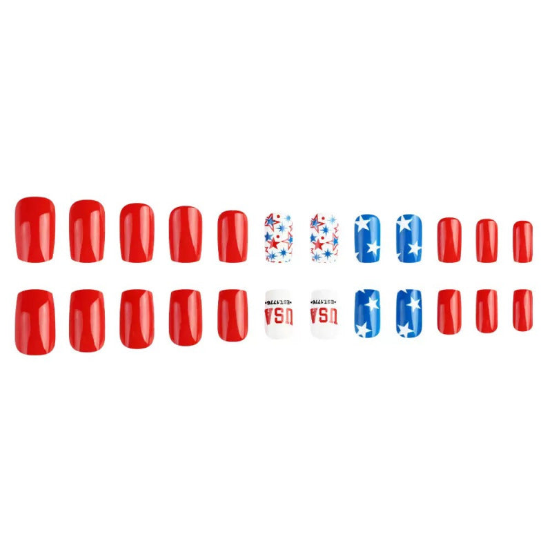 Kreative Kunstnägel mit patriotischem Design Brehn