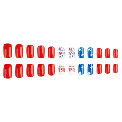 Kreative Kunstnägel mit patriotischem Design Brehn