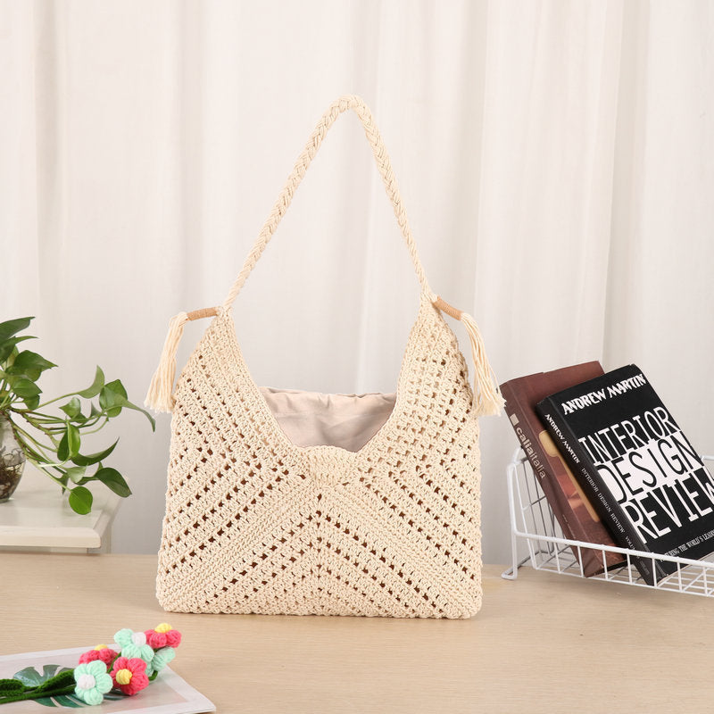 Handgefertigte Makramee-Shopper-Tasche Brehn