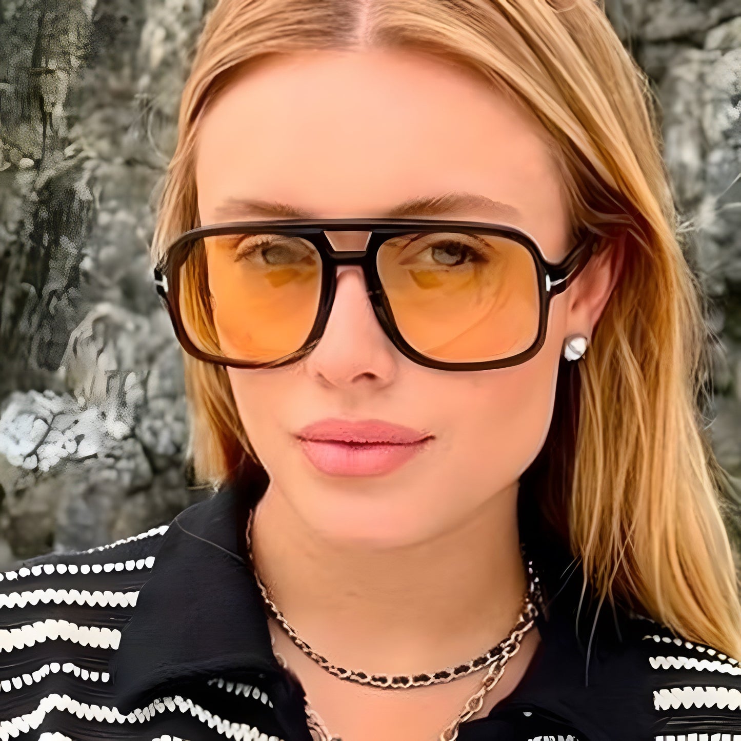 Damen quadratische Designerbrille mit filigranem Rahmen und modernem Kunststoffmaterial Brehn