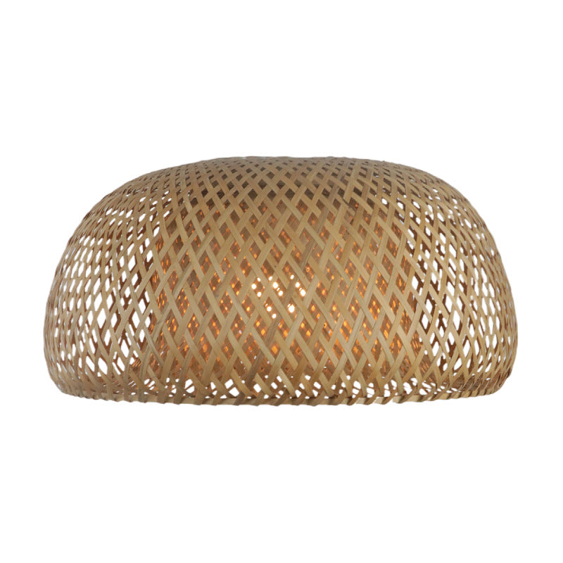 Elegante Pendelleuchte aus handgewebtem Rattan Brehn