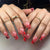 Dekoratives Acryl Press-On Nagelset mit Edelsteinakzenten Brehn