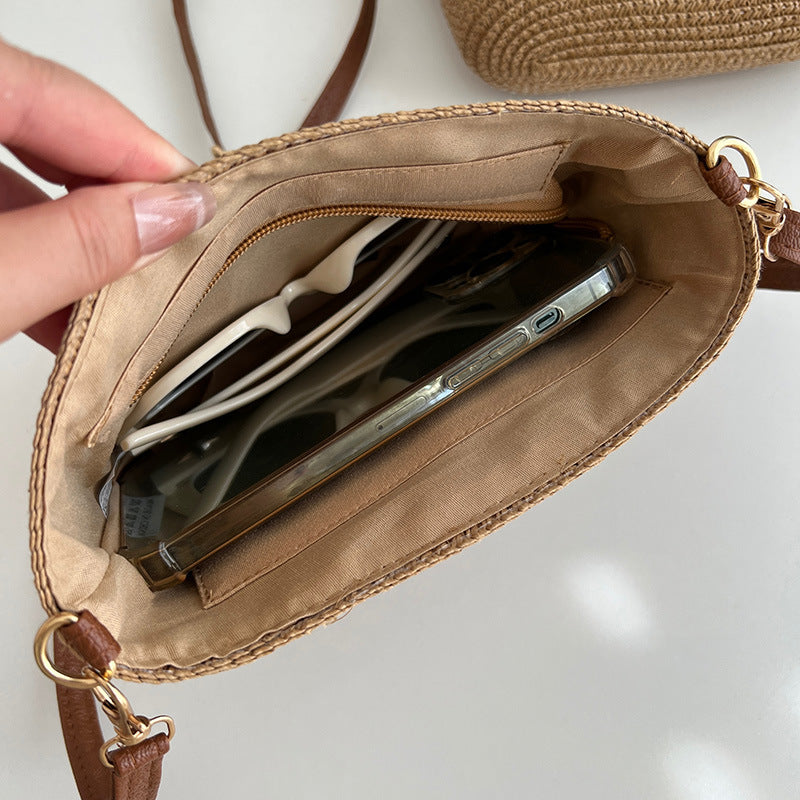 Handgefertigte Strohtasche mit Modernem Design Brehn