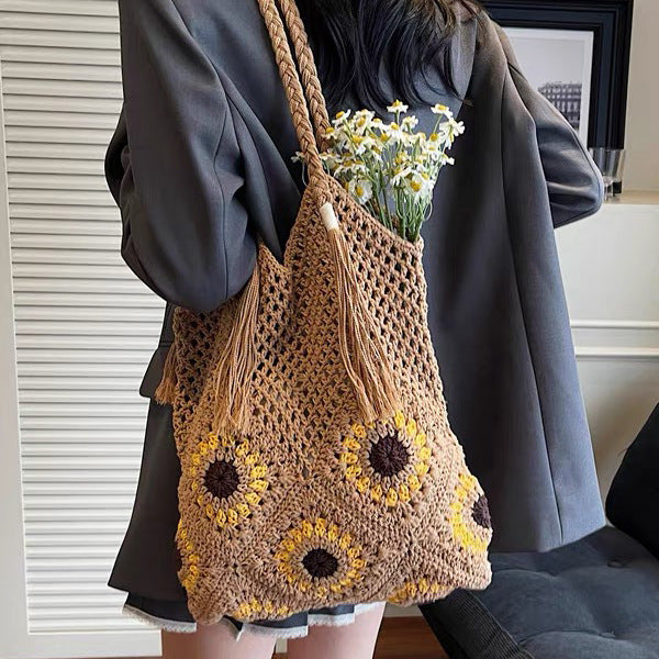 Freizeit-Strandtasche mit Floralen Details Brehn