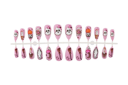 Kunstnagelset mit verspielten Halloween-Motiven Brehn