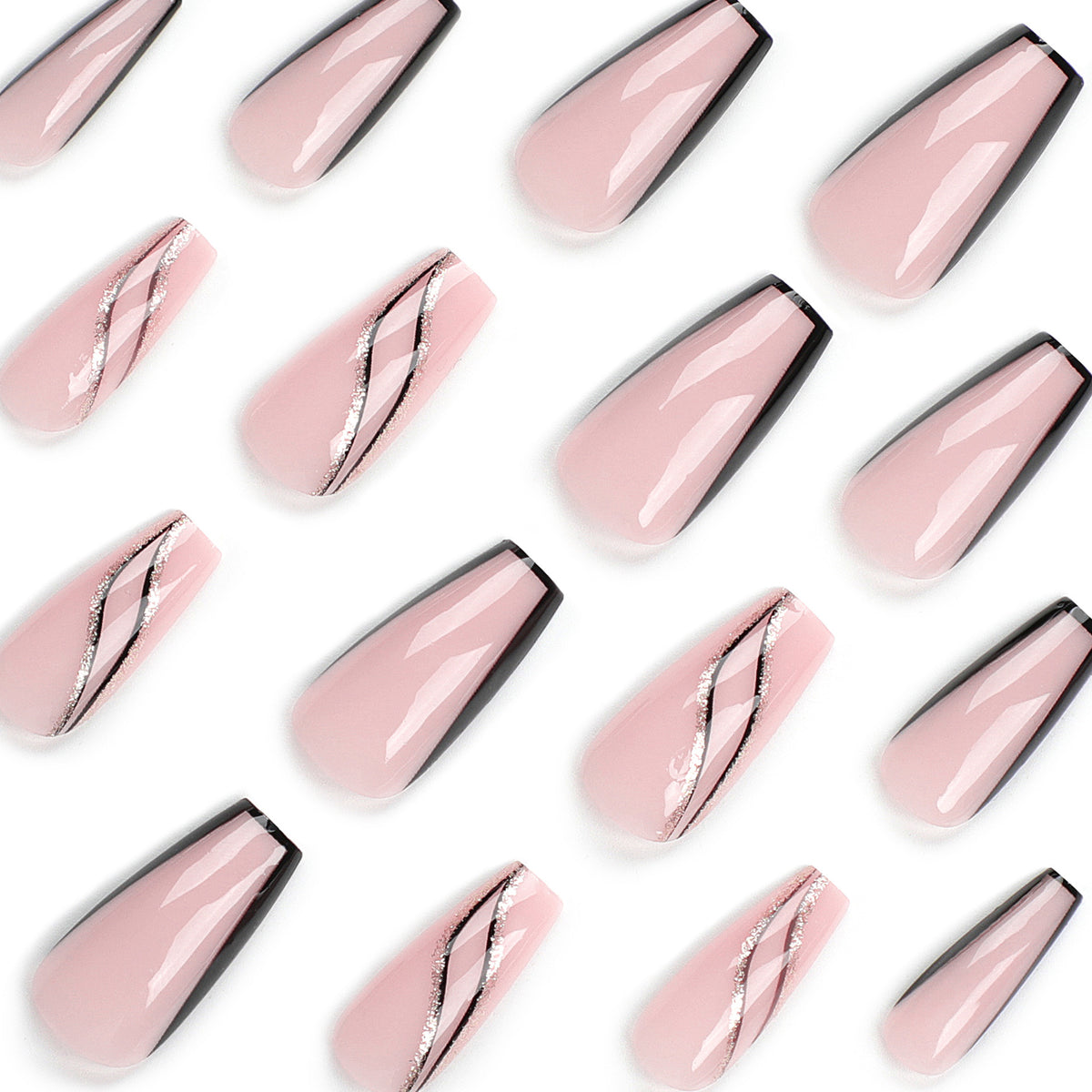 Kunstvolle Nagelverlängerungen mit elegantem Design Brehn