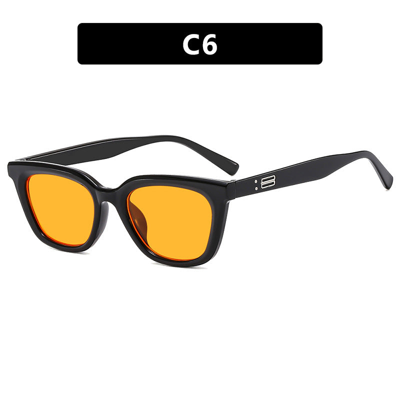 Damen stylische Sonnenbrille im modernen Design mit breitem Rahmen Brehn