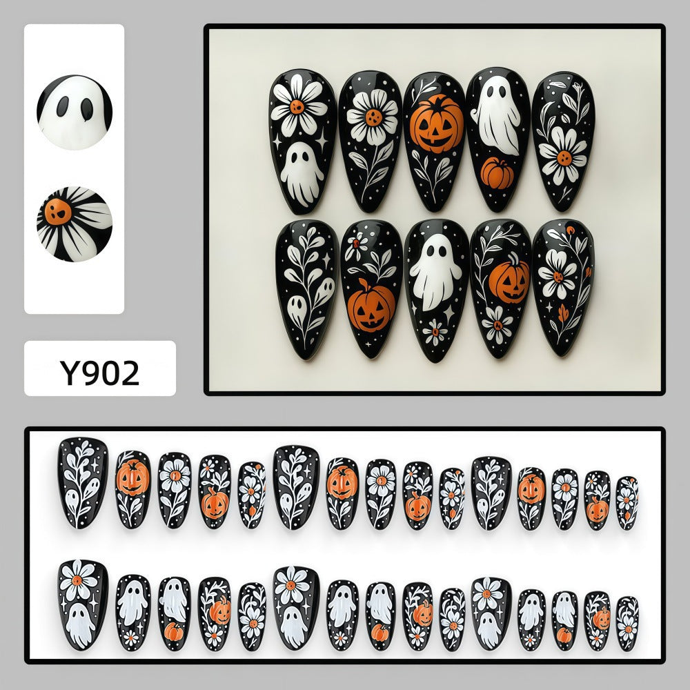 Kunstnägel Im Kreativen Halloween-Motiv Brehn