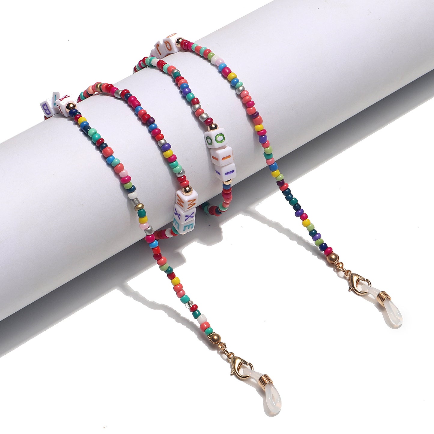 Bunte Perlen Brillen Kette Brehn