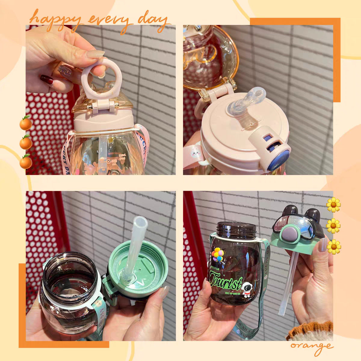 Damen Verspielte BPA-freie Trinkflasche mit einzigartigem Design Brehn