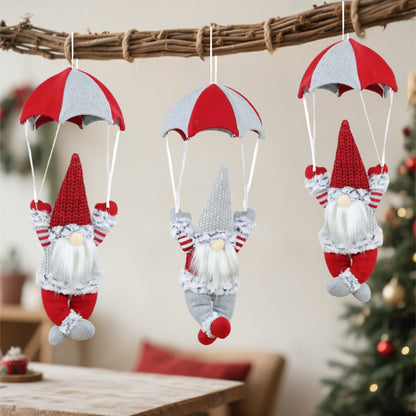 Dekorative Weihnachtsmann Figur mit Fallschirm Brehn