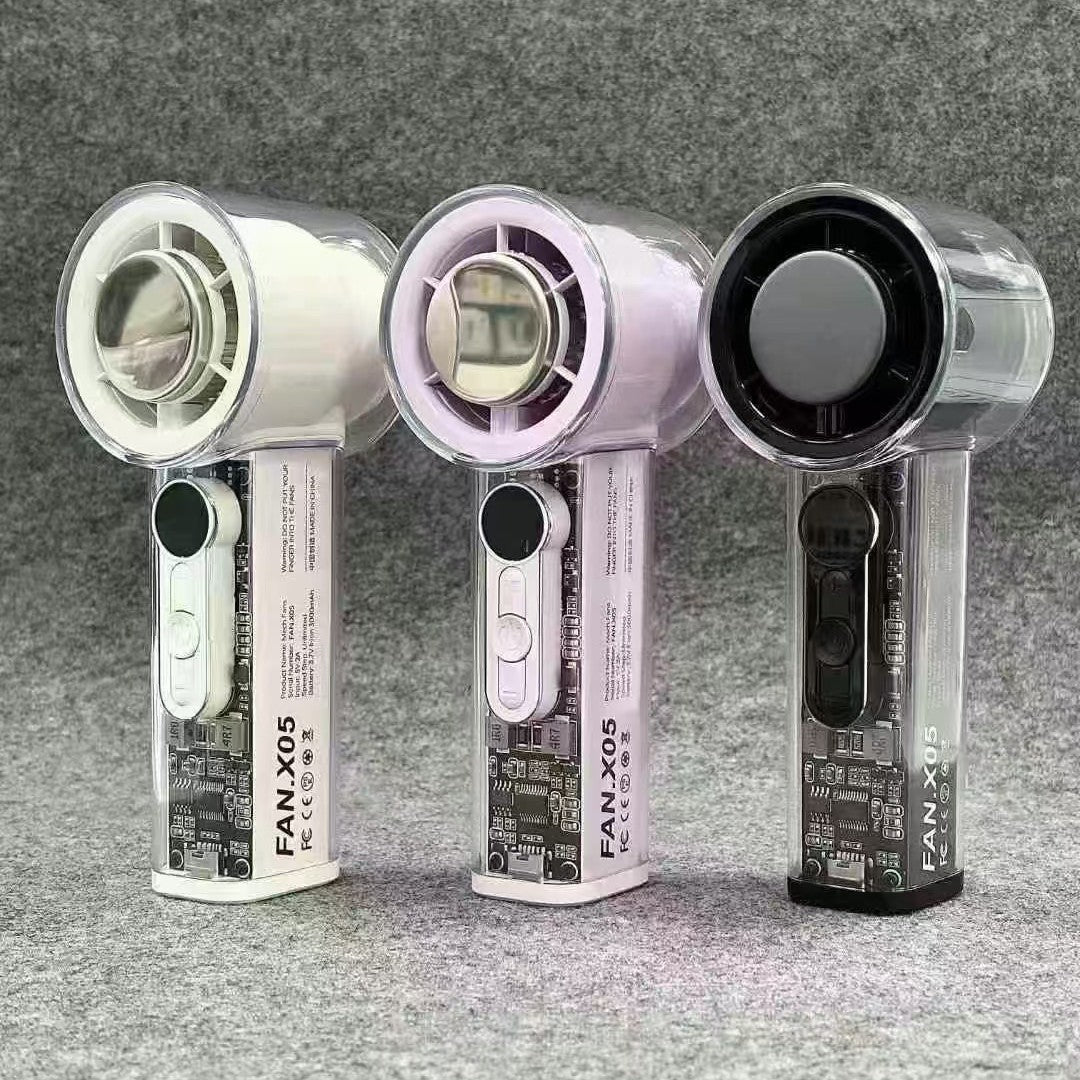 Kühlender transparenter tragbarer bladeless Hochgeschwindigkeits-USB-wiederaufladbarer Ventilator Brehn