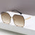 Damen elegante sechseckige Designer-Sonnenbrille mit luxuriösen Akzenten Brehn
