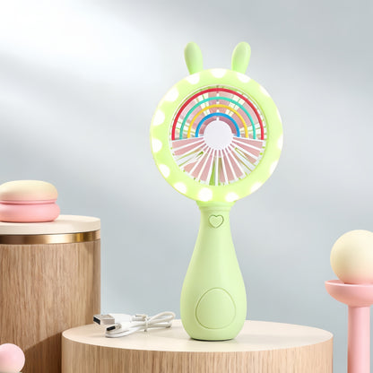 Damen kreativer Handventilator mit LED-Lichtern Brehn