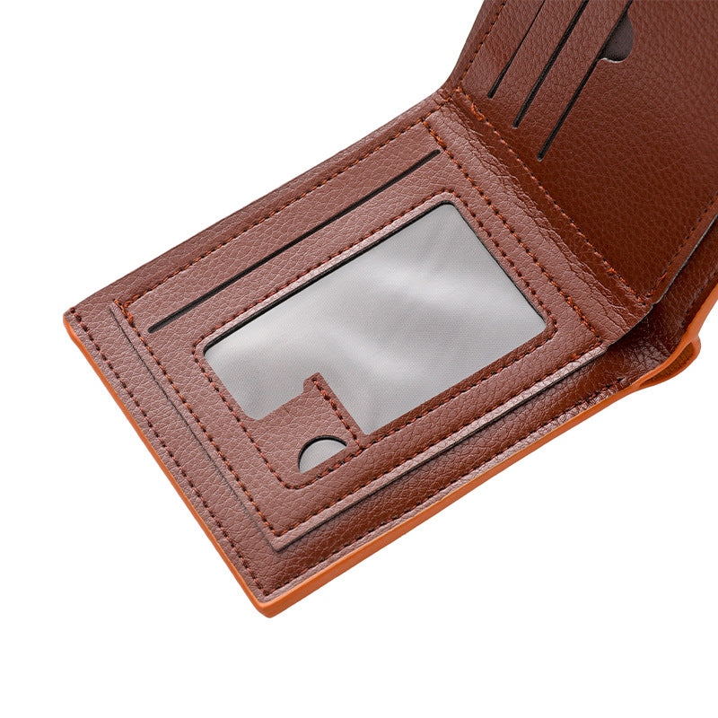 Texturierte Bi-Fold Leder Geldbörse Brehn