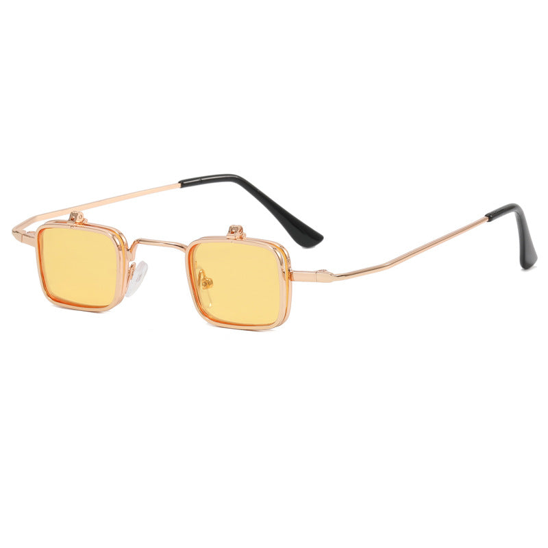 Damen Designer-Sonnenbrille mit quadratischem Metallrahmen Brehn