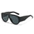 Retro-inspirierte übergroße Sonnenblenden-Sonnenbrille Brehn
